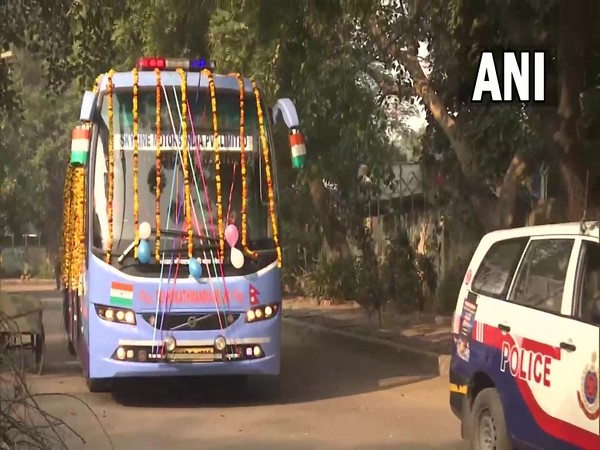 Delhi-Kathmandu (Nepal) bus service resumed on Wednesday. (Photo/ANI)