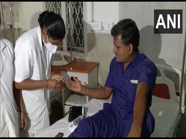 Motorist receiving trearment at a hospital in Tirumala (Photo/ANI) 
