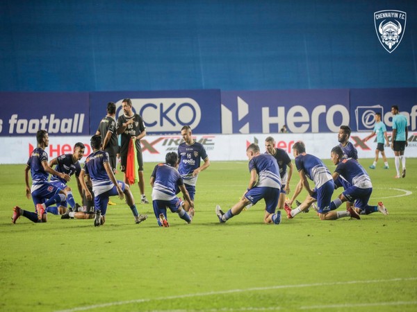 Chennaiyin FC in training (Photo/ Chennaiyin FC Twitter)