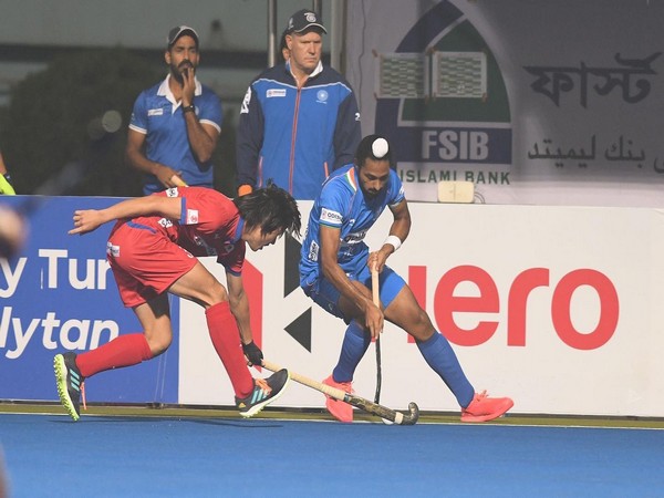 India and Japan players in action (Photo: Hockey India's Twitter)