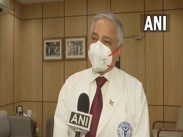 AIIMS Director Dr Randeep Guleria speaking to ANI on Wednesday (Photo/ANI)
