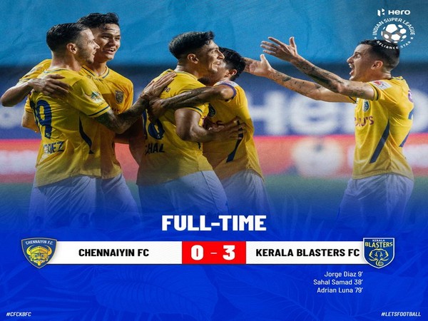 Kerala Blasters defeat Chennaiyin FC (Photo/ ISL Twitter)