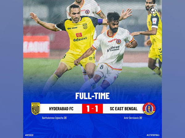 Hyderabad, East Bengal play out 1-1 draw (Photo/ Indian Super League Twitter)
