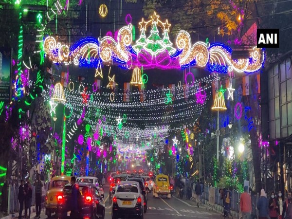 Visuals from Kolkata's Park Street (ANI)