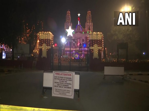 Delhi's Sacred Heart Cathedral to remain closed for visitors today and on Christmas, due to the current COVID19 situation. (Photo/ANI)