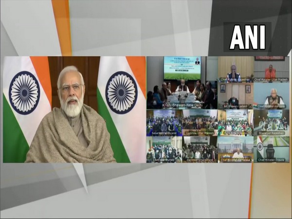 Prime Minister Narendra Modi releases 10th installment of financial benefit under the Pradhan Mantri Kisan Samman Nidhi (PM-KISAN) scheme via video conferencing (Photo/ANI)
