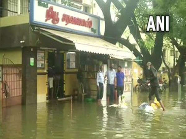 Heavy rainfall has caused waterlogging in several parts of Chennai (Photo/ANI)