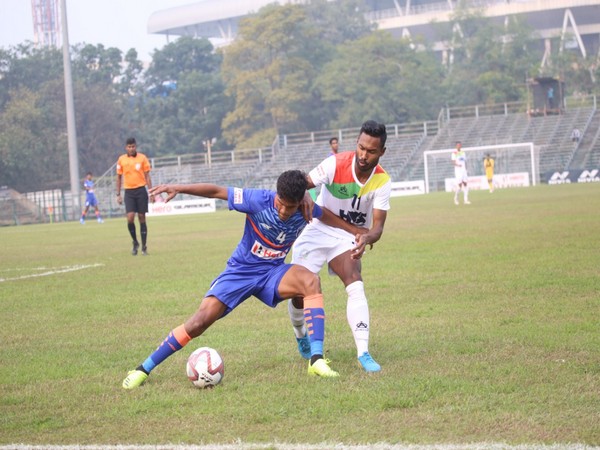 Indian Arrows and TRAU FC players in action (Photo: Twitter/I-League)