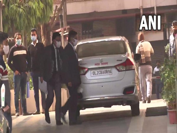Union Health Secretary Rajesh Bhushan arrives for the meeting at ECI office in Delhi on Monday. [Photo/ANI]