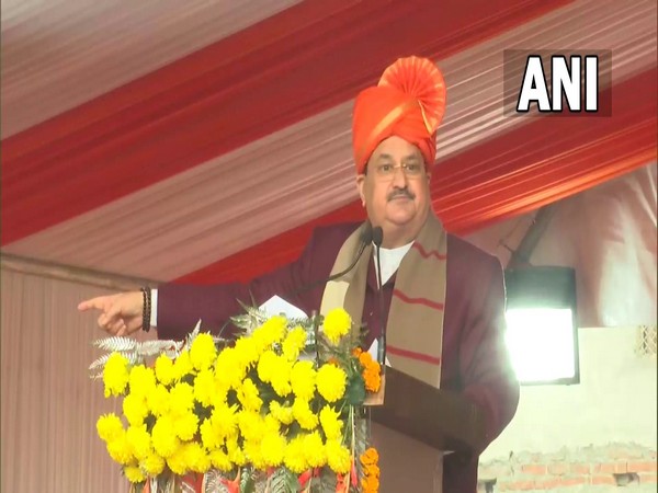 BJP chief JP Nadda at Hapur (Photo/ANI)