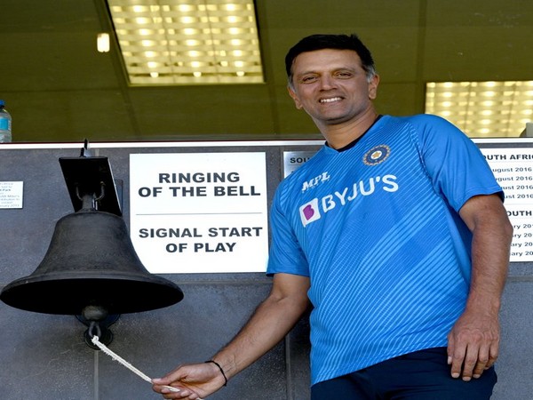 India head coach Rahul Dravid ringing the bell at the SuperSport Park, Centurion (Photo/BCCI-Twitter)