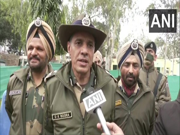 Inspector General of BSF, DK Boora in Samba, Jammu and Kashmir. (Photo/ANI)