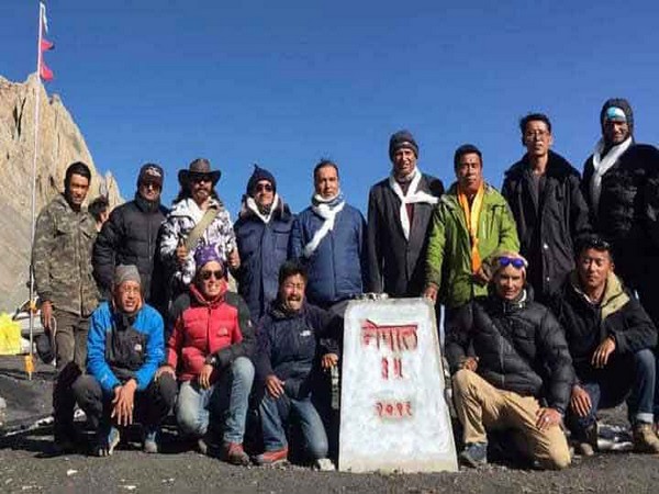 Minister for Physical Infrastructure Development Ramsharan Basnet during his  visit to Rui Gaun last year. Photo/ANI