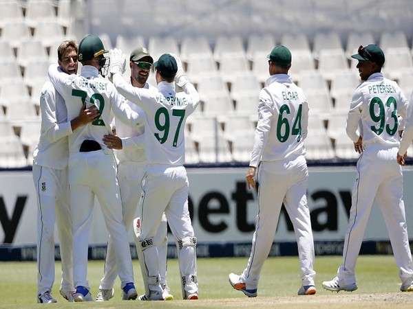 Duanne Olivier celebrating after taking wicket on Day 1 against India (Photo: Twitter/ICC)