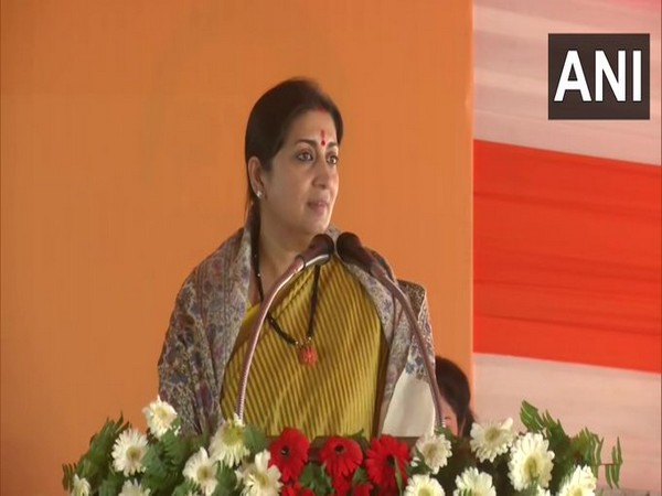 Union Minister Smriti Irani at Amethi (Photo/ANI)