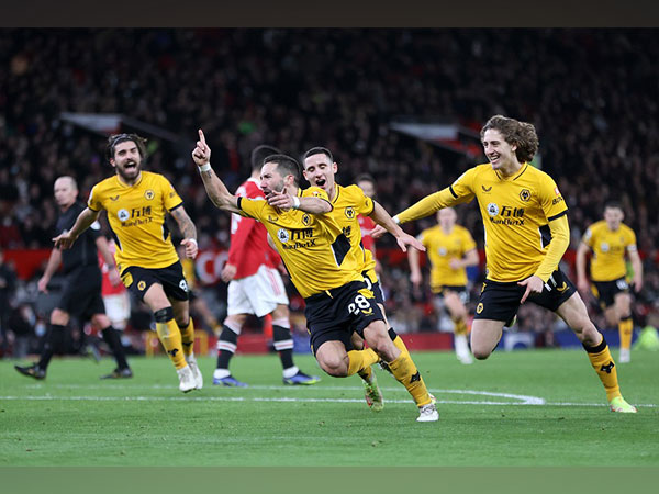Wolves' Joao Moutinho after scoring winner against Manchester United (Photo: Twitter/Premier League)