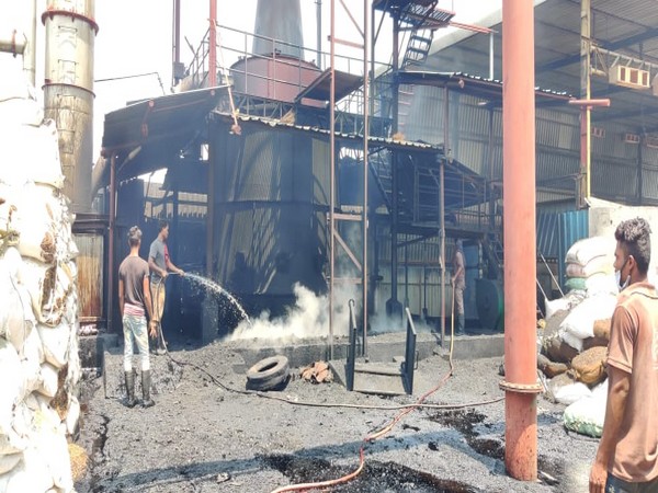 3 injured in fire accident at Himanshi Bakers in Telangana. Photo/ ANI