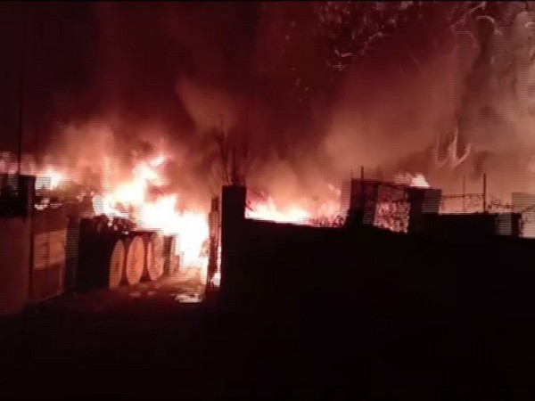 Fire broke out at BSNL store in Uttar Pradesh. Photo/ANI