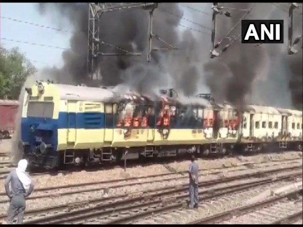 The cause of the fire has so far not been ascertained. (Photo/ANI)