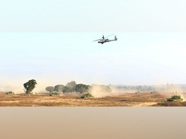 Indian Army conducts training exercise with IAF's Apache attack helicopters