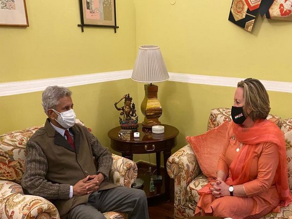 Jaishankar meets with UK Secretary of State for International Trade Anne-Marie Trevelyan (Photo Credit: Twitter/S Jaishankar)