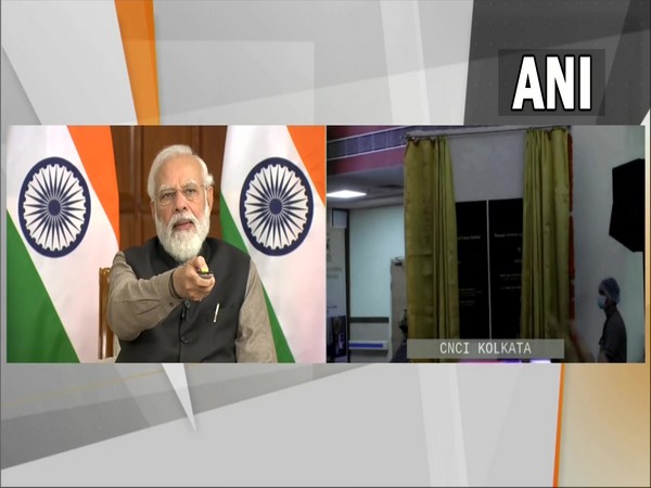 Prime Minister Narendra Modi inaugurated the Second Campus of Chittaranjan National Cancer Institute in Kolkata (Photo:ANI)