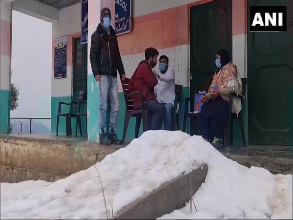 Vaccination drive for children between 15-18 age group continues in J-K's Doda despite heavy snowfall (ANI/Photo)