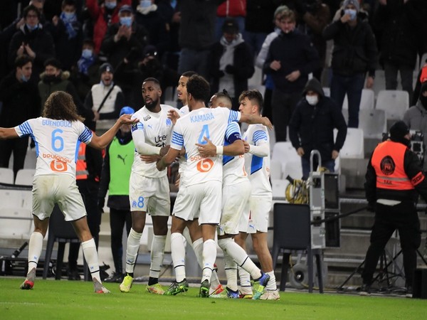 Olympique de Marseille palyers celebrating after scoring goal (Photo: Twitter/Olympique de Marseille)