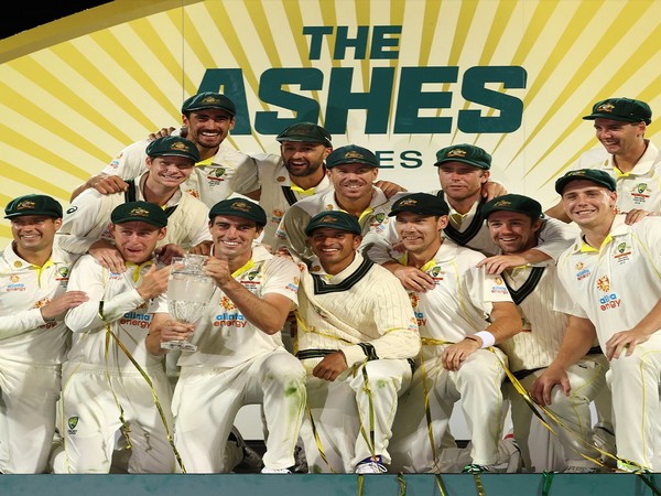 Australia celebrate after winning Ashes (Photo/ ICC Twitter)