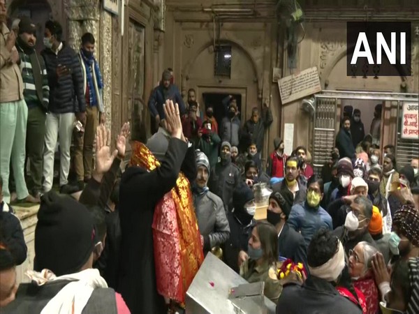 Chhattisgarh Chief Minister Bhupesh Baghel offering prayers in Mathura (Photo:ANI)