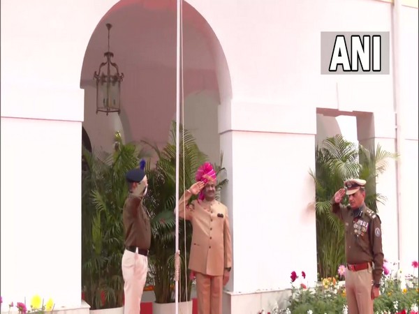 Lok Sabha Speaker Om Birla salutes national flag