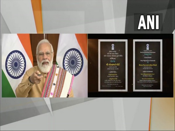 Prime Minister Narendra Modi inaugurated the new Circuit House in Gujarat's Somnath via video conferencing. (Photo/ANI)