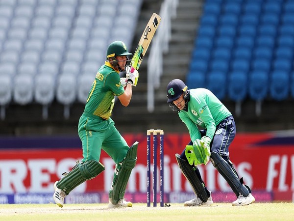 South Africa's captain George Van Heerden in action against Ireland (Photo: Twitter/Cricket World Cup)