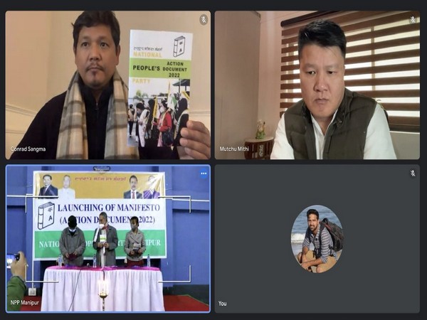 NPP president Conrad Sangma releases manifesto for upcoming Manipur Assembly polls (Photo:Twitter/Conrad Sangma)