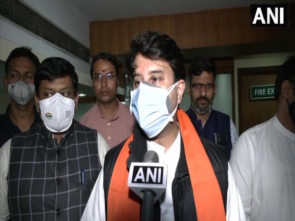 Union Civil Aviation Minister Jyotiraditya Scindia in Kolkata (Photo/ANI) 