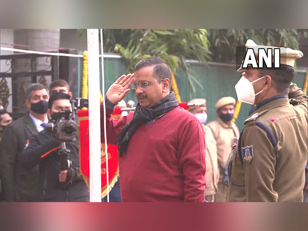 Delhi Chief Minister Arvind Kejriwal at his residence (Photo/ANI)
