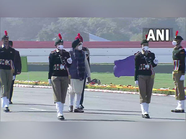 PM Narendra Modi at NCC rally at Cariappa Parade Ground in Delhi on Friday. (Photo/ANI)