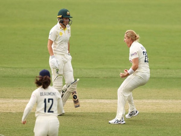 Katherine Brunt in action against Australia (Photo/ ICC Twitter)