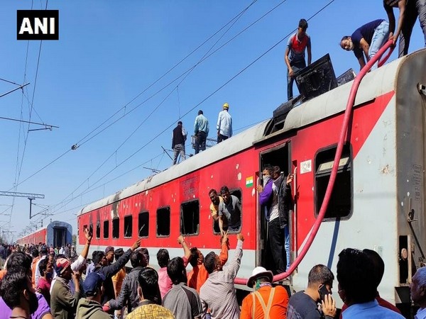 Visuals of Gandhidham-Puri Express. (ANI/photo)