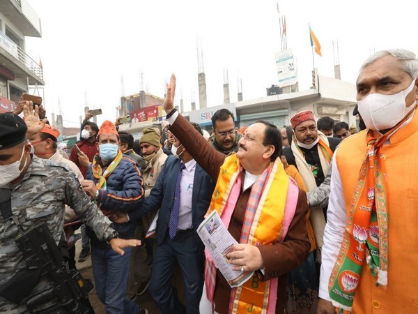 BJP National President JP Nadda in Bareilly (Pic credits: Twitter@JPNadda)