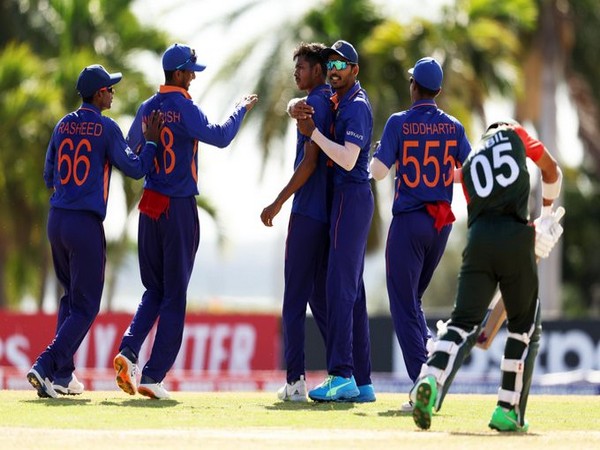 India defeat Bangladesh in U19 WC quarters (Photo/ Cricket World Cup Twitter)