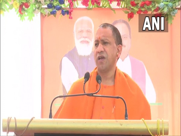 Uttar Pradesh CM Yogi Adityanath in Bulandshahr (Photo/ANI)