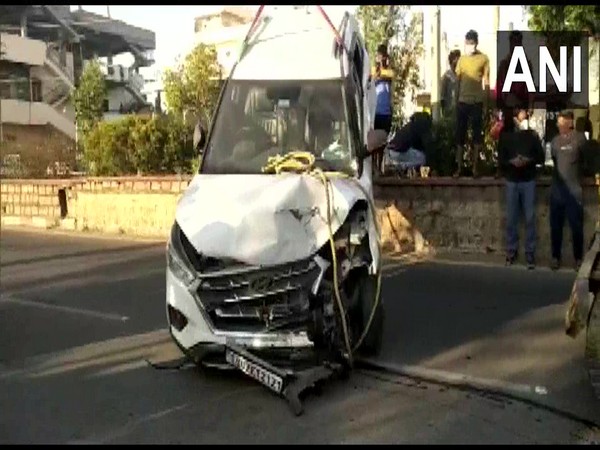 Road accident in Karimnagar (Photo/ANI) 