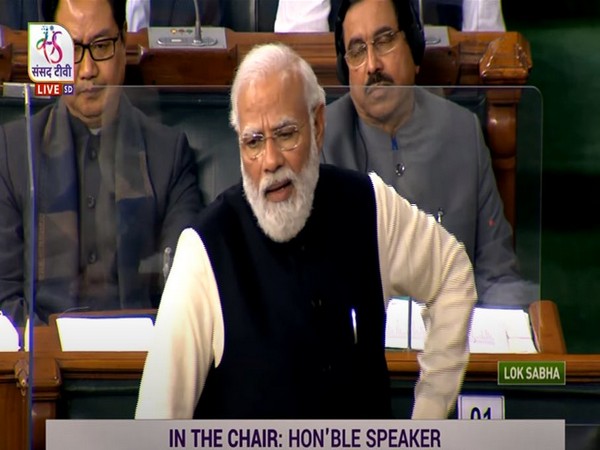 Prime Minister Narendra Modi in Lok Sabha. (Photo credit: Sansad TV)