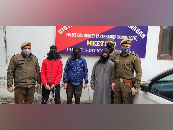 Three arrested at Srinagar (Photo/ANI)