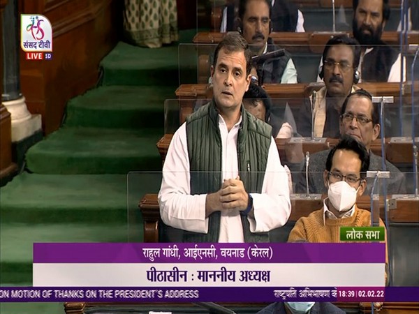 Congress leader Rahul Gandhi at Lok Sabha