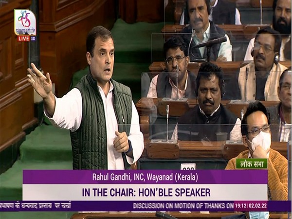 Congress leader Rahul Gandhi at Lok Sabha