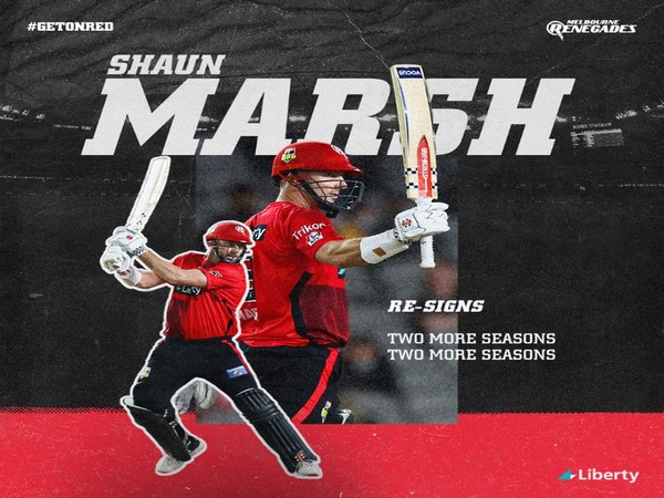 Shaun Marsh re-signs with Melbourne Renegades (Photo/ Melbourne Renegades Twitter)