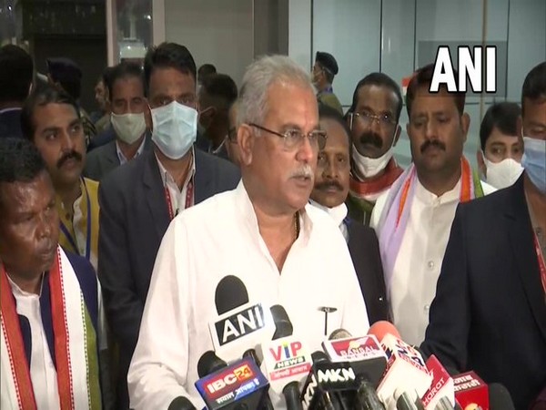 Chhattisgarh Chief Minister Bhupesh Baghel in Raipur (Photo/ANI)