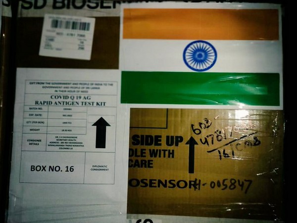 India sends 100,000 RAT kit to Sri Lanka (Photo/@IndiainSL)